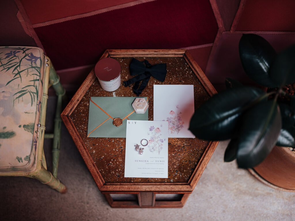 Wedding details in the Madonna Room