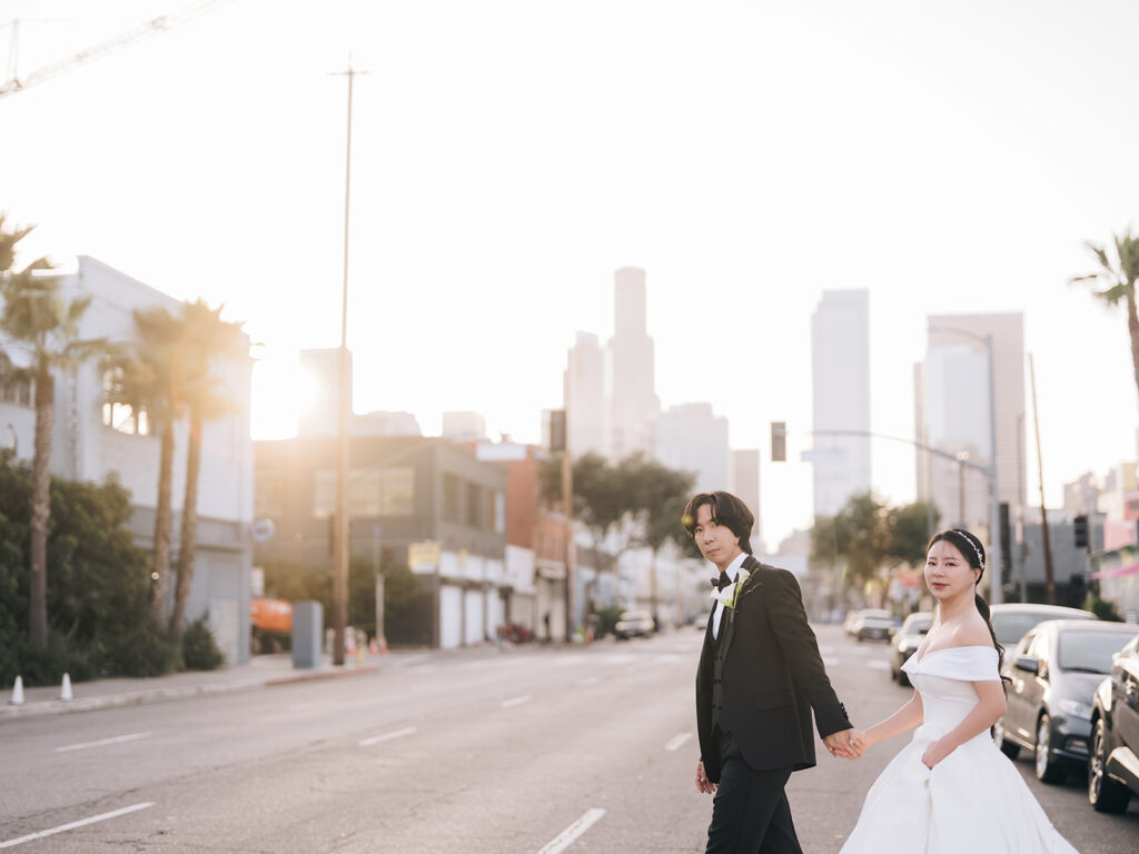 literally step outside of the venue, you get to see the LA downtown skyline