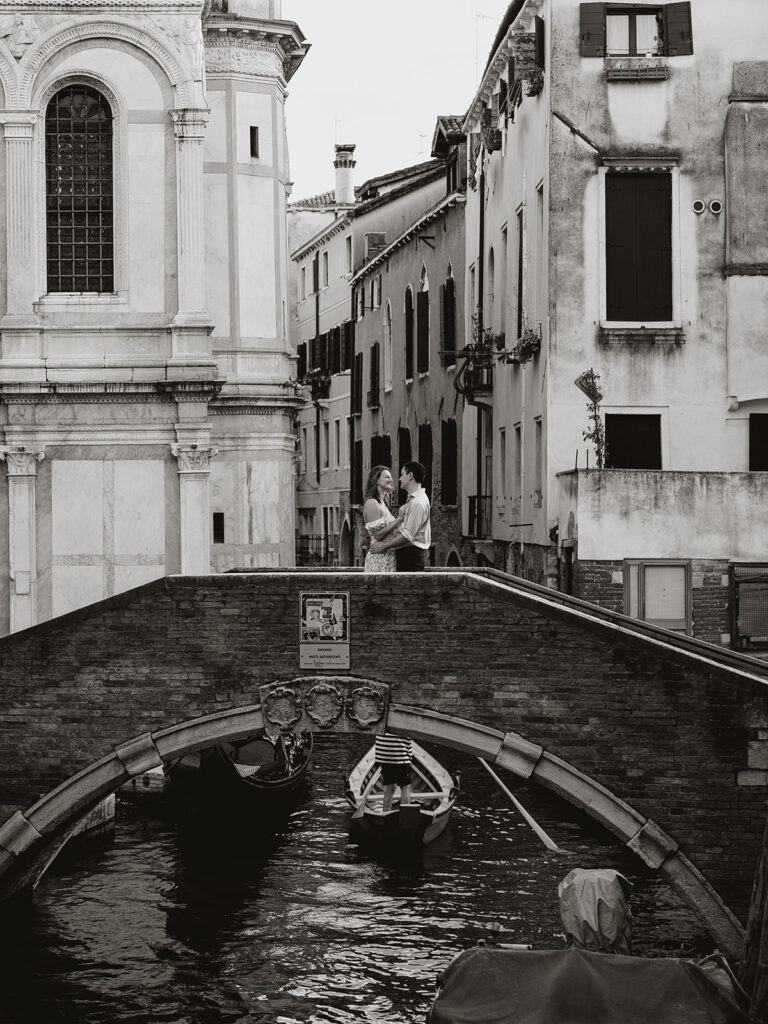 Couple Photo on the bridge of Venice Canals