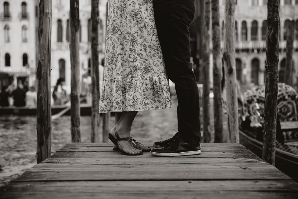 Bride and Groom with Grand Canal of Venice in the background