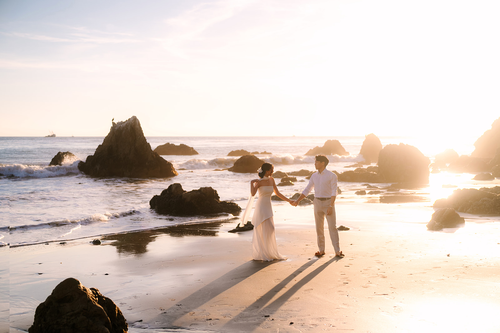 malibu sunset engagement session