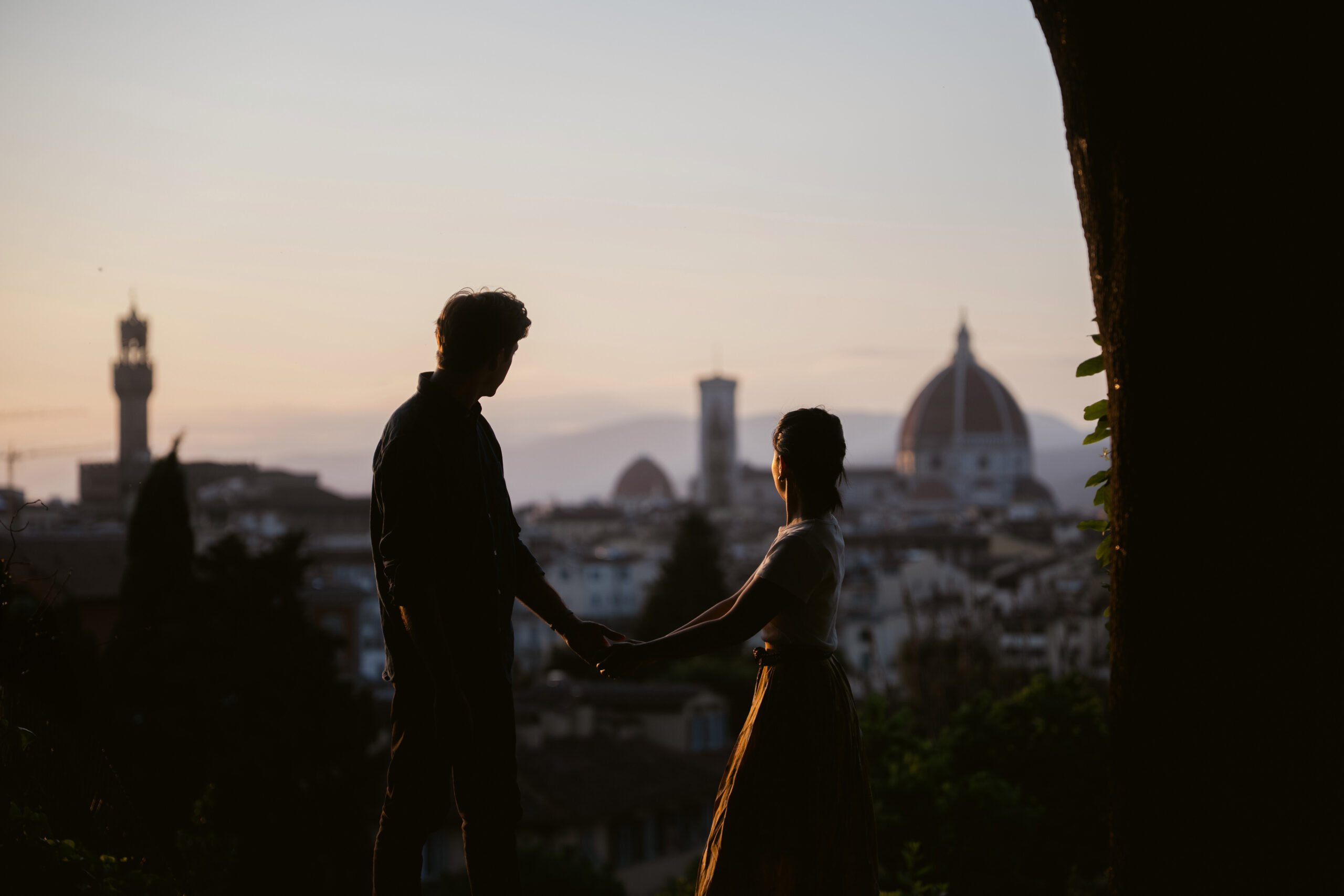 A romantic engagement session in Florence, Italy