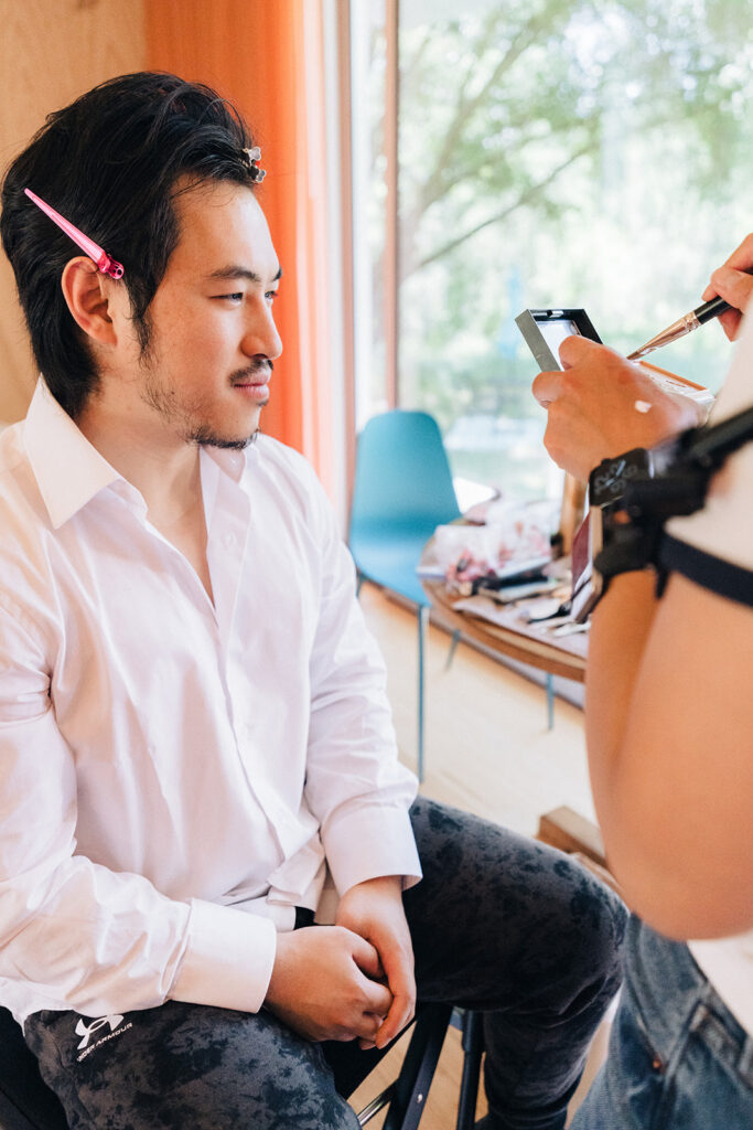 Wedding Timeline Without a Planner: Groom Getting Hair and Make Up