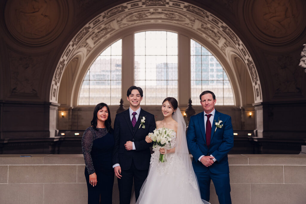 Wedding Timeline Without a Planner: San Francisco City Hall Wedding Group Photos