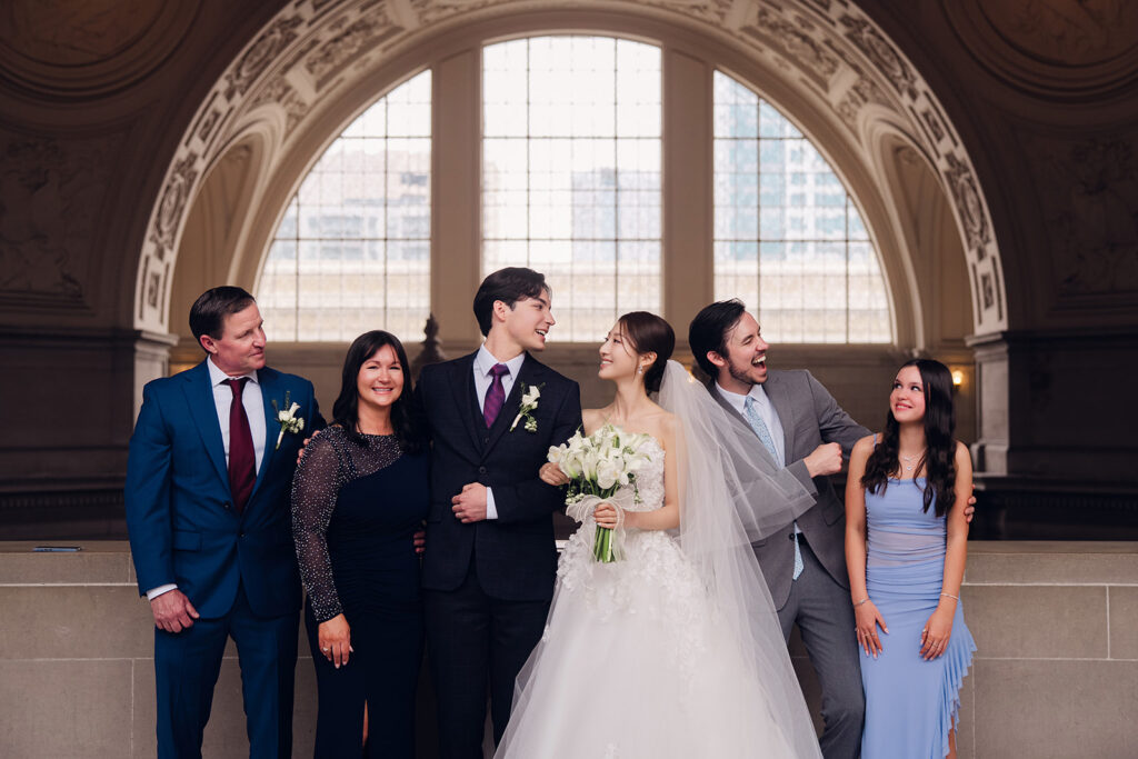 Wedding Timeline Without a Planner: San Francisco City Hall Wedding Group Photos