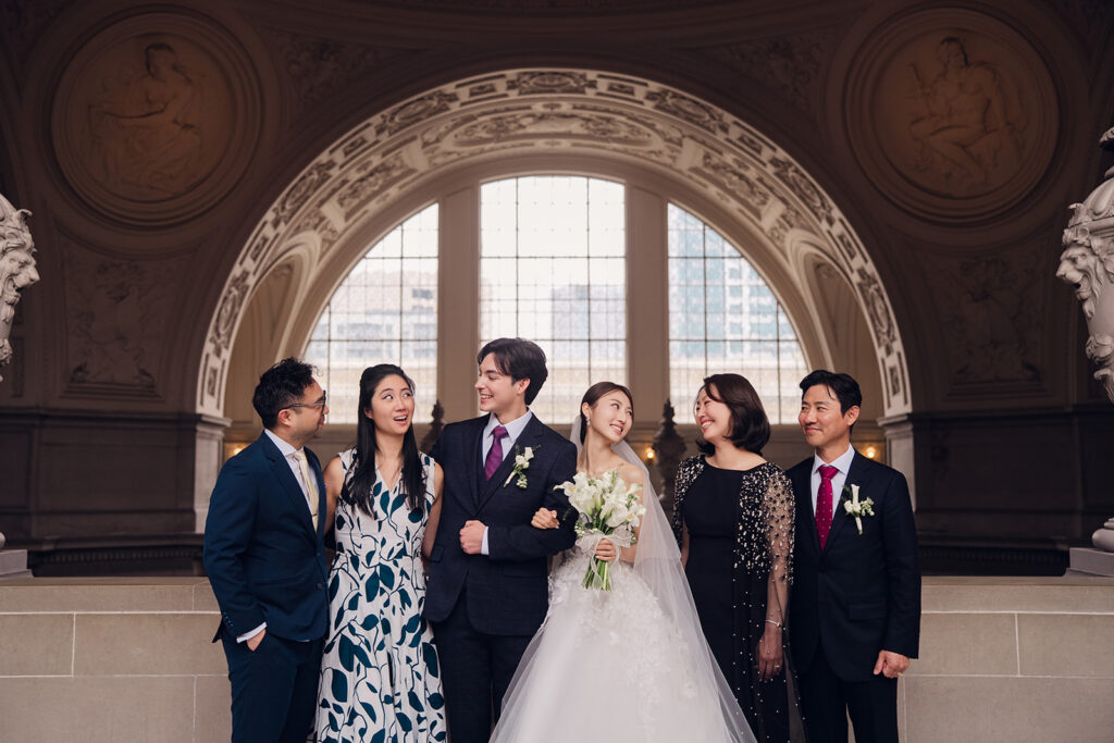 Wedding Timeline Without a Planner: San Francisco City Hall Wedding Group Photos